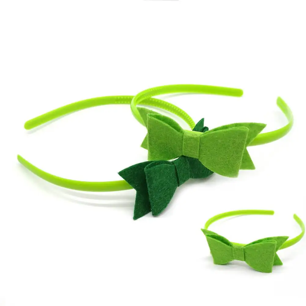 Зеленый бант Декор Hairband повязка на голову вечерние фестиваль партия реквизит