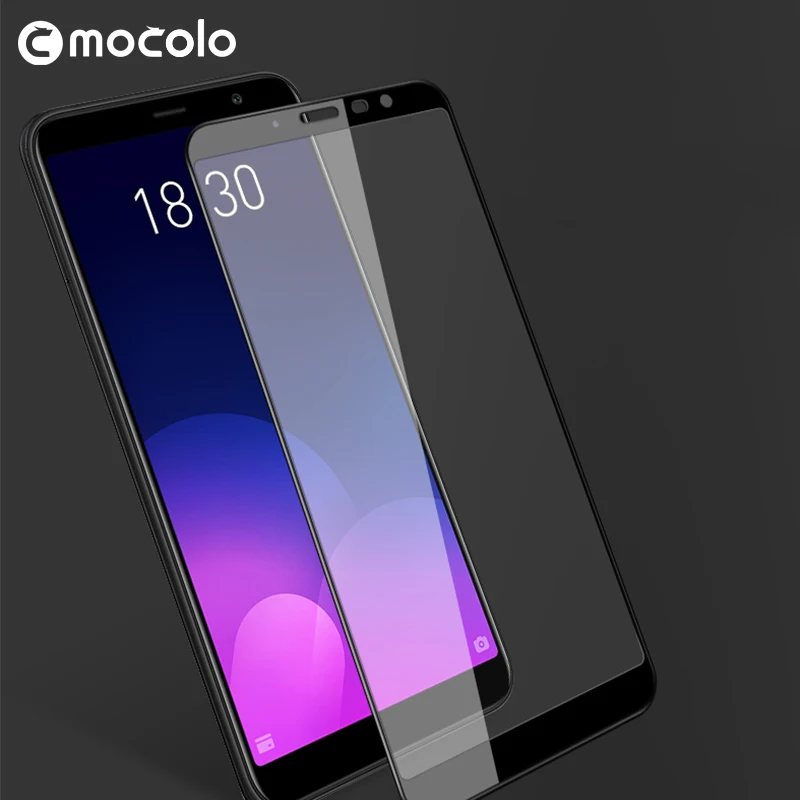 Закаленное стекло Mocolo с полным покрытием для Meizu 6T Защитное экрана твердостью 9H M6T