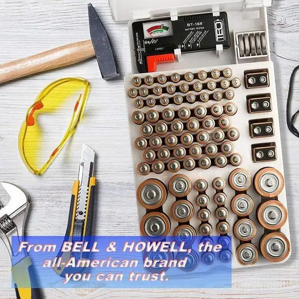 

18650 Power Button Battery Storage Case Box Tester Aa Aaa Size C D 9v Button Digital Analyzer Battery Tester Capacity Universal