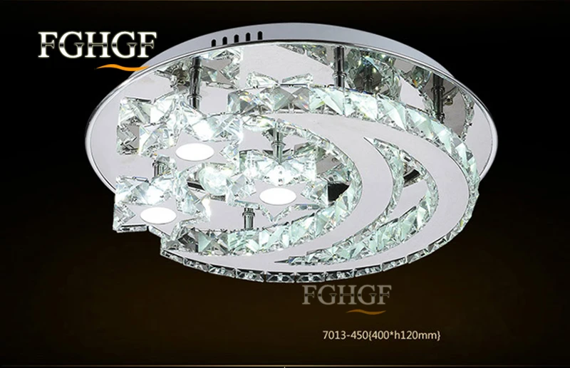 Modern led crystal chandelier light moon star crystal Flush Mounted Chandeliers lamp living room Lustres for Bedroom Dining room (5)