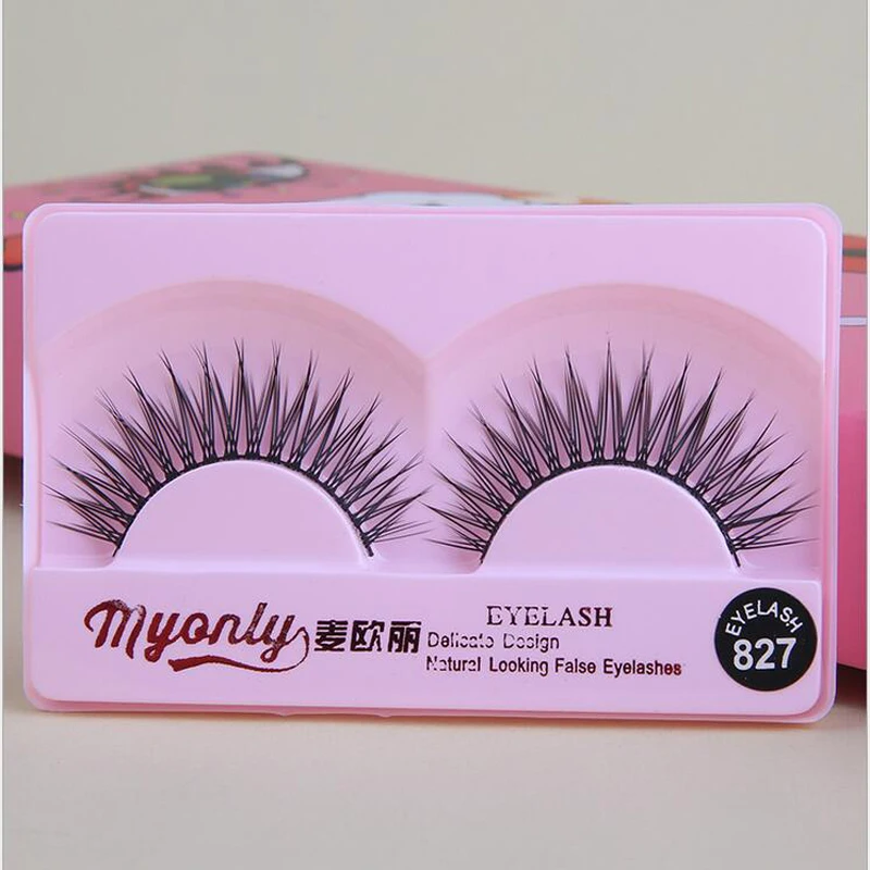 

1paris False Eyelashes 827 Natural Nude Makeup Cross-Fit Long Naturally Realistic Eyelashes