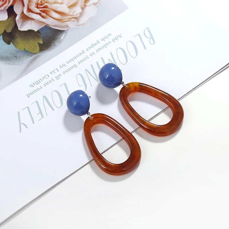 

Fashion Irregular Acrylic Geometry Dangle Earring for Women Vintage Bohemian Fashion Statement Jewelry Earring Gift E8612019