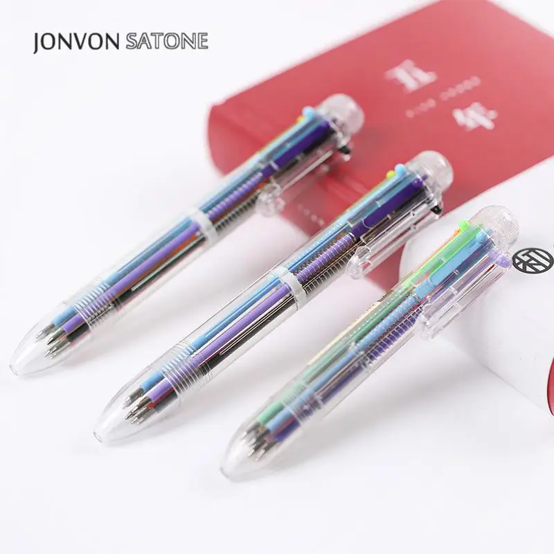 Jonvon Satone 50 шт. оптовая продажа цветная масляная ручка с прессом 6 в 1 искусственные