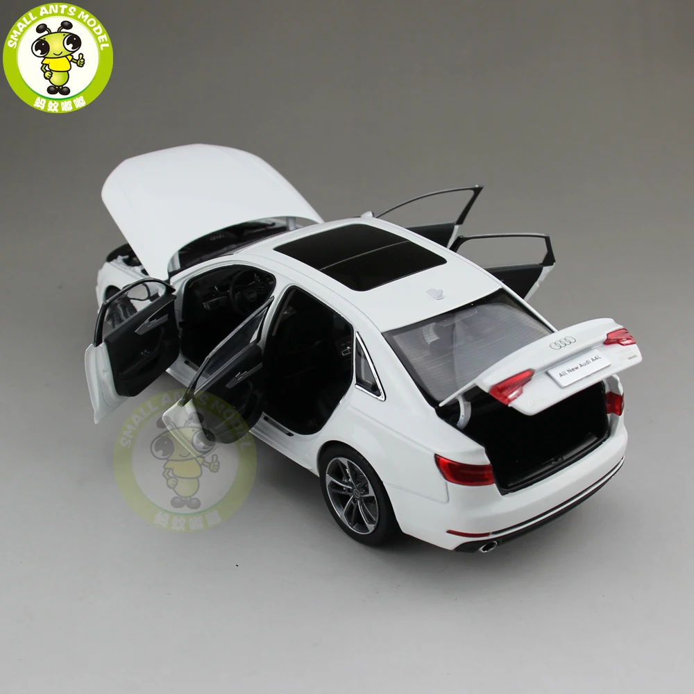 1/18 Audi A4 A4L литая под давлением металлическая модель автомобиля игрушка для мальчиков и девочек детская коллекция подарков Белый