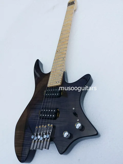 

Musoo brand fanned fret headless 6string electric guitar