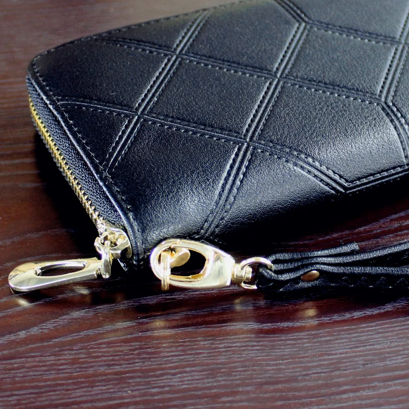  DORANMI Leather Women's Wallet Purse 2019 Geometric Wristlet Handbags Long Money Bag Ladies Coin Pu