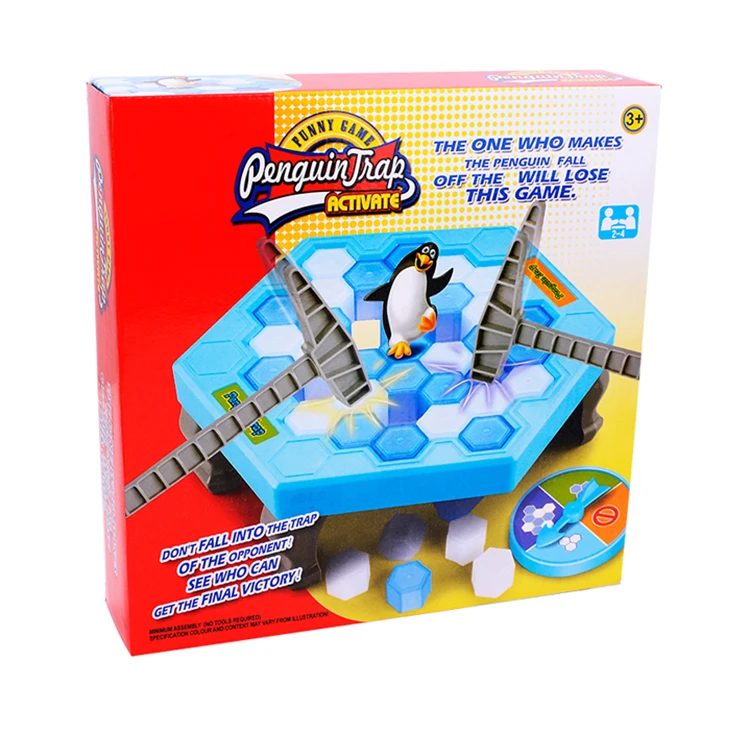 Mini Penguin Trap Activate Funny Game Interactive Ice Breaking Table Penguin Trap Entertainment Toy for Kids Family Fun Game