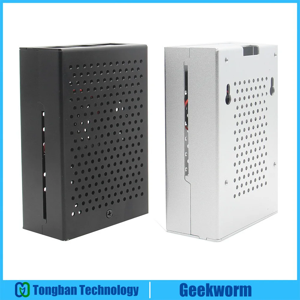 

Raspberry Pi 3 B+ Aluminum Case with Fan Kit, Metal Case / Enclosure + Cooling Fan Kit For Raspberry Pi 3 Model B + (plus)
