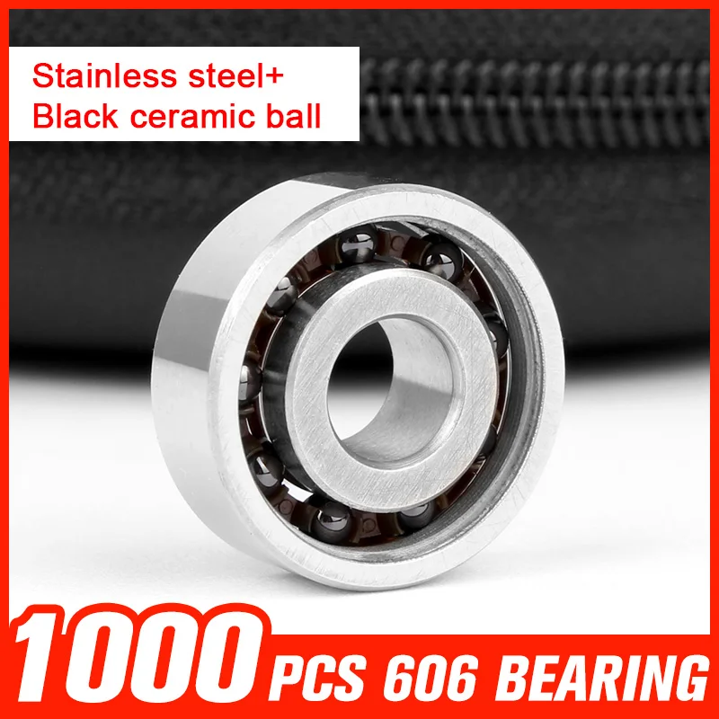 

1000pcs Bearing 606 Ceramic Ball Bearing for Roller Skating Drift Board Matel Tri-spinner Hand Spinner Hardware Tool Accessories