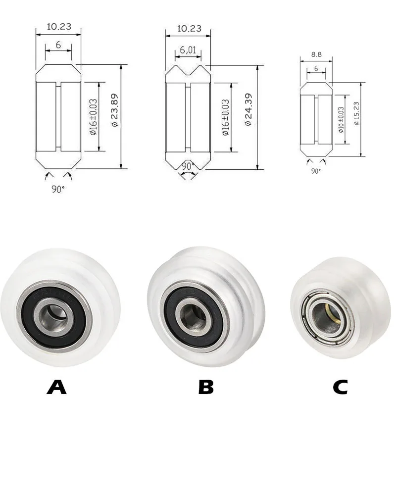 V-SLinear Sistema Ferroviário, Alta Precisão, CNC Clear, 10Pcs