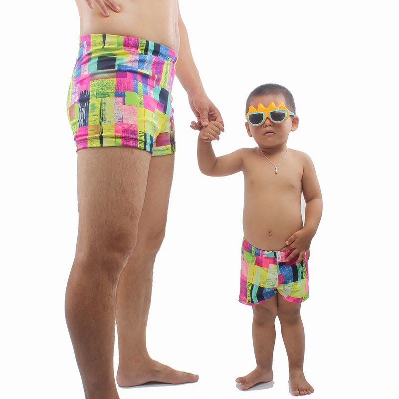 Aisbugur/Лидер продаж, плавки для плавания для серфинга, лето, купальный костюм для папы и сына, семейная одежда для плавания, шорты купальные костюмы для родителей и детей