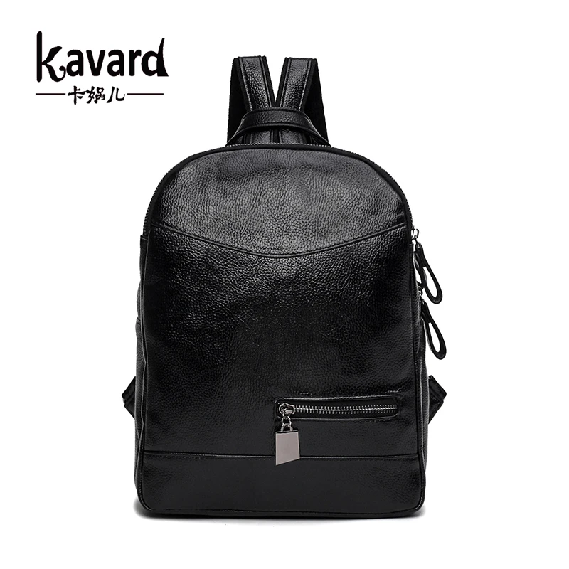 

2016 kavard Design brand Women Backpack For Girls Backpacks Black Backpacks Female Girl Bag Ladies pu leather Backpack bagpack
