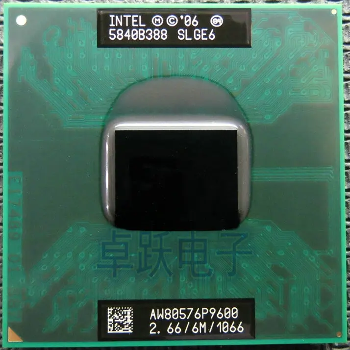 Оригинальный процессор Intel Core 2 Duo P9600 SLGE6 66G/6 МБ/1066 МГц для мобильного телефона ЦП