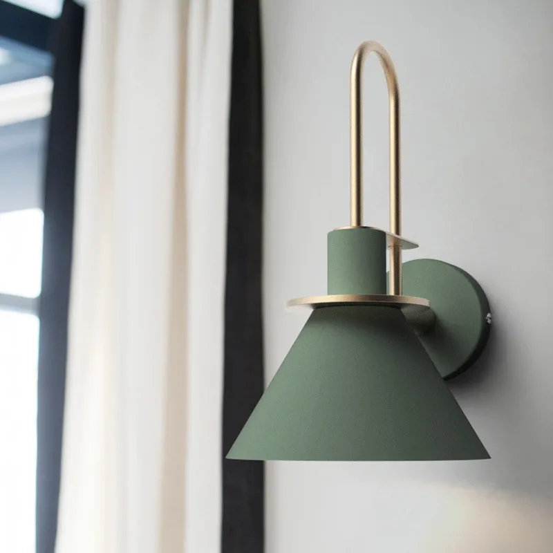 Nordic Loft Bedside Led Wall Lamp Creative Coffee Shop Bathroom Deco Wall Sconce Lighting Fixtures White Black Free Shipping