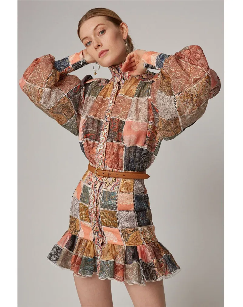 

2019 New arrive Women patchwork dress