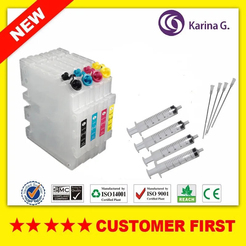 

4X For gc41 refillable ink Cartridge For Ricoh SG2100N SG3100 SG3110DNW SG3100SNW SG3110DN SG3110SFNW with auto reset chip