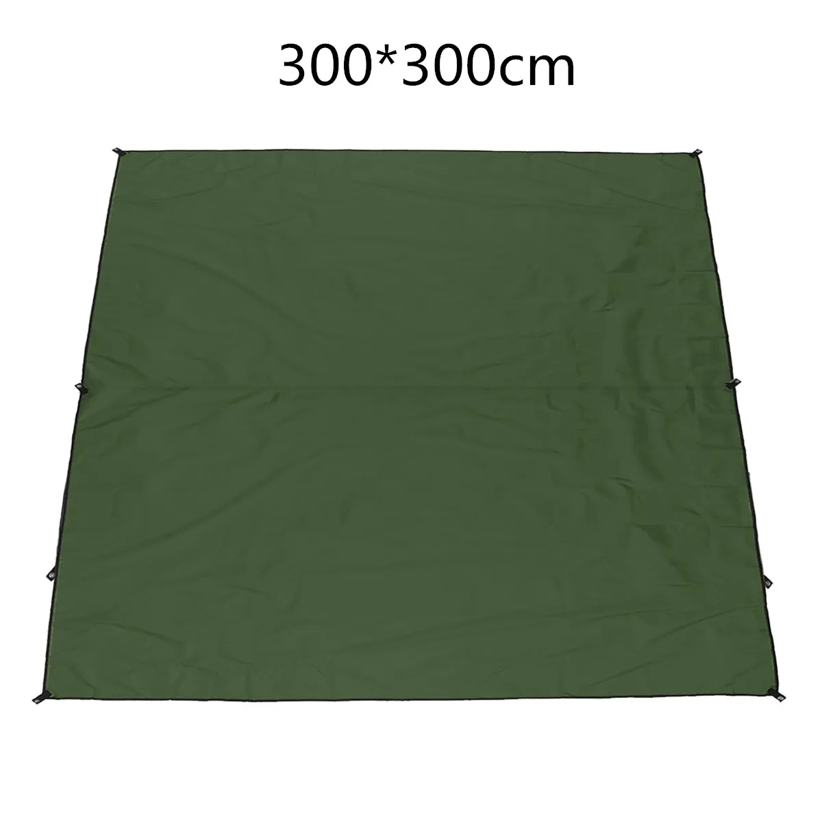 Waterproof Rectangle Awning Sun shading net Sun Shade Sail Outdoor Sun Shelter Picnic Camping Mat Pad Beach Tent Tarp - Цвет: 300x300cm Green