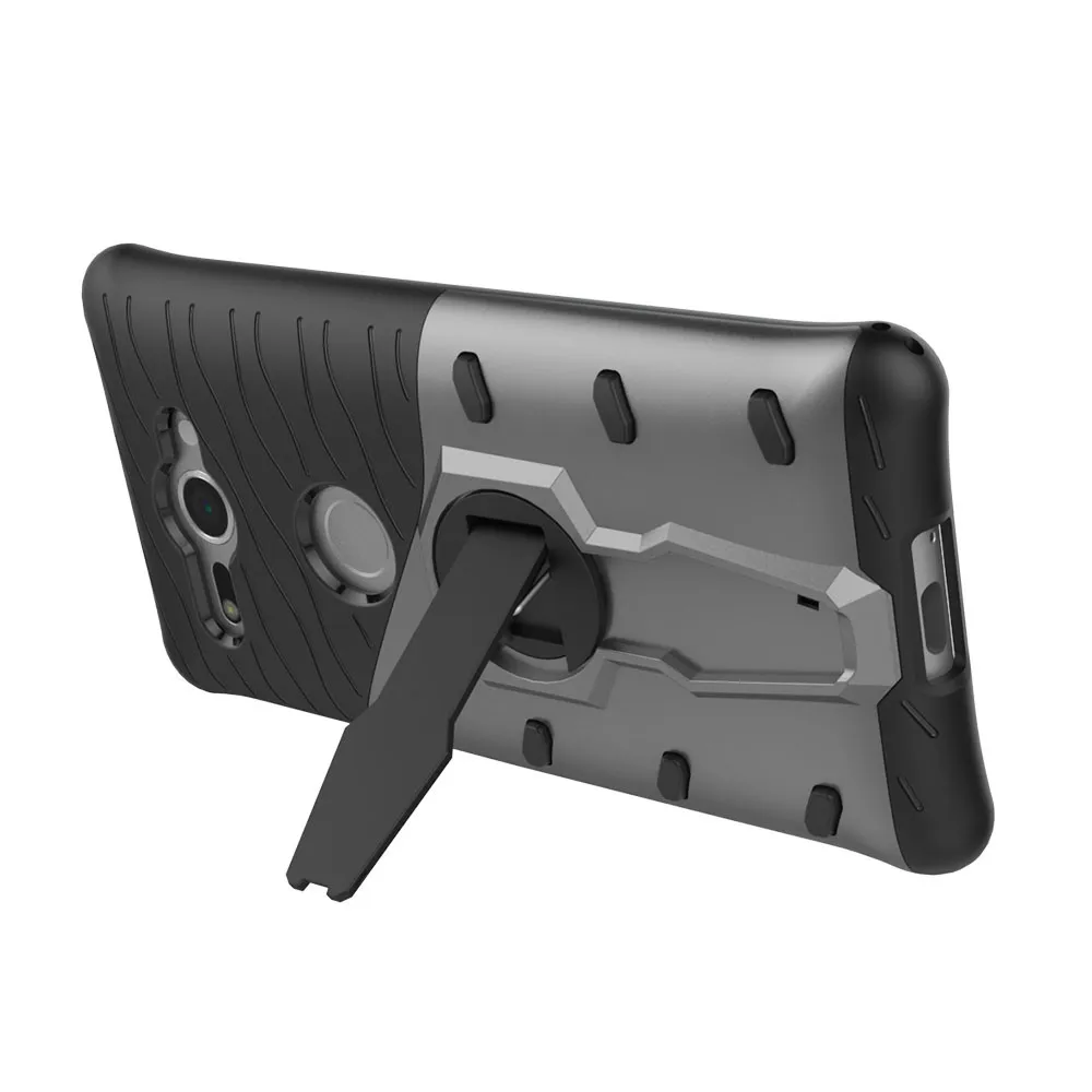 

mobile cell phone Sniper Hybrid Robot Armor ShockProof 360 Kickstand Back Soft Case Cover For sony Xperia XZ2 Compact