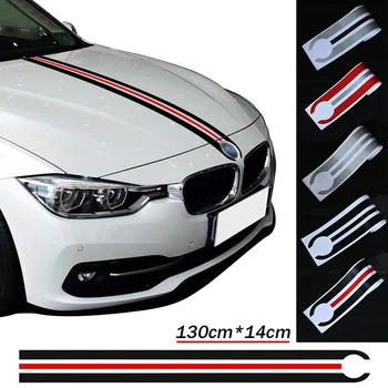 

Car Hood Bonnet Racing Stripes Lines Decals Engine Cover Stickers for BMW F11 G30 E46 E36 E90 F30 F31 F34 E39 E60 F10 F07