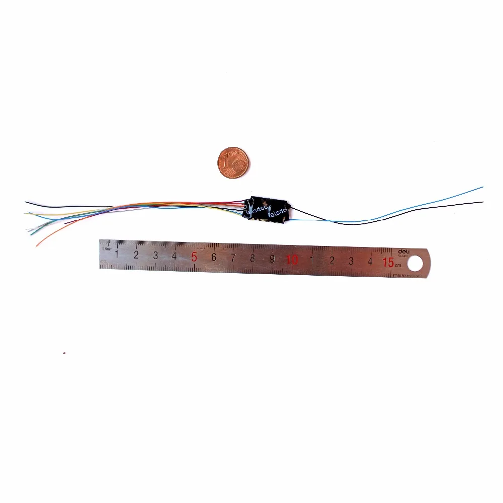 DCC LOCO DECODER FOR HO N SCALE MODEL TRAIN with 4 Function with 9 Wire and