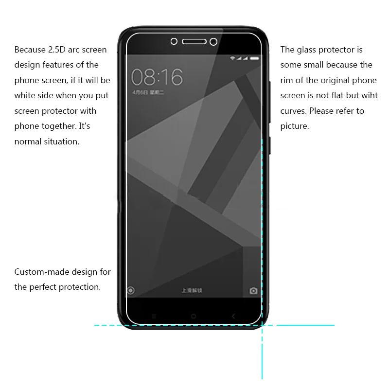 2.5D tempered glass screen protector for Xiaomi Redmi Note 7 5 Pro Redmi 4X 7A 7 6 for redmi note 8 pro film