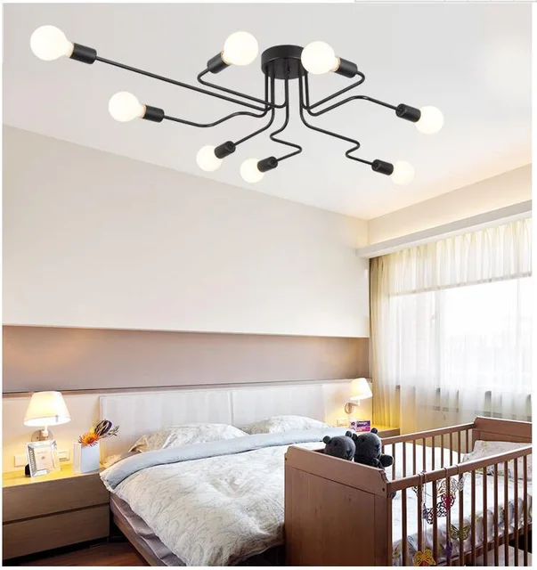 Nowoczesny LED sufitowy żyrandol oświetlenie salon sypialnia żyrandole Creative Home Lighting oprawy Darmowa wysyłka -