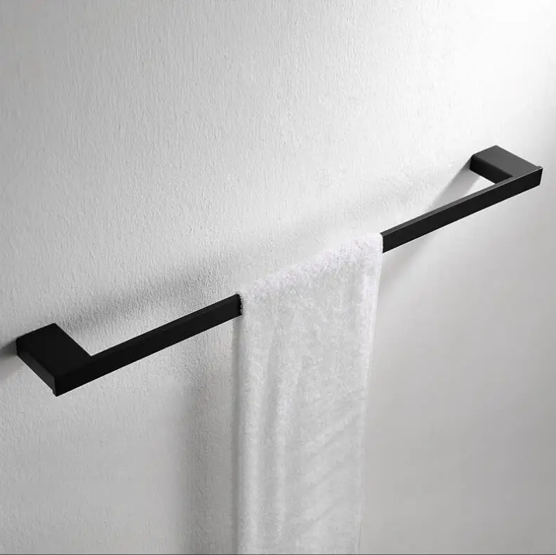 single towel bar 50 SUS 304 набор из нержавеющей стали для ванной комнаты гальванический держатель для бумаги держатель для зубной щетки полотенце бар аксессуары для ванной комнаты - Цвет: single towel bar 50