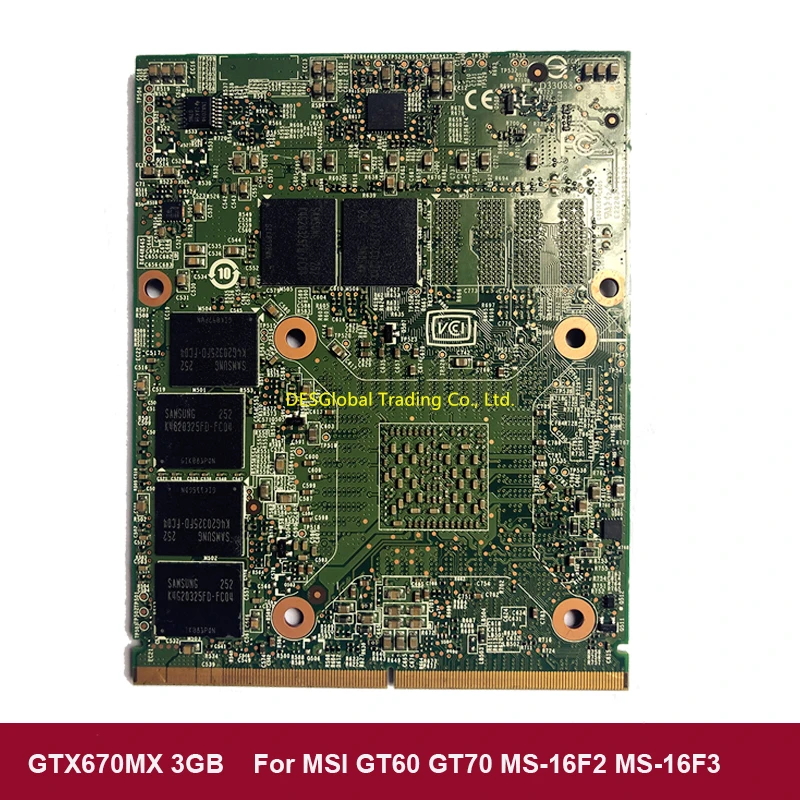 GTX670MX GTX 670MX 3g VAG Графика видеокарта для GT60 GT683 GT70 MS-1762 MS-16F2 MS-16F3 MS-1W091 GDDR5 N13E-GR-A2 рабочих