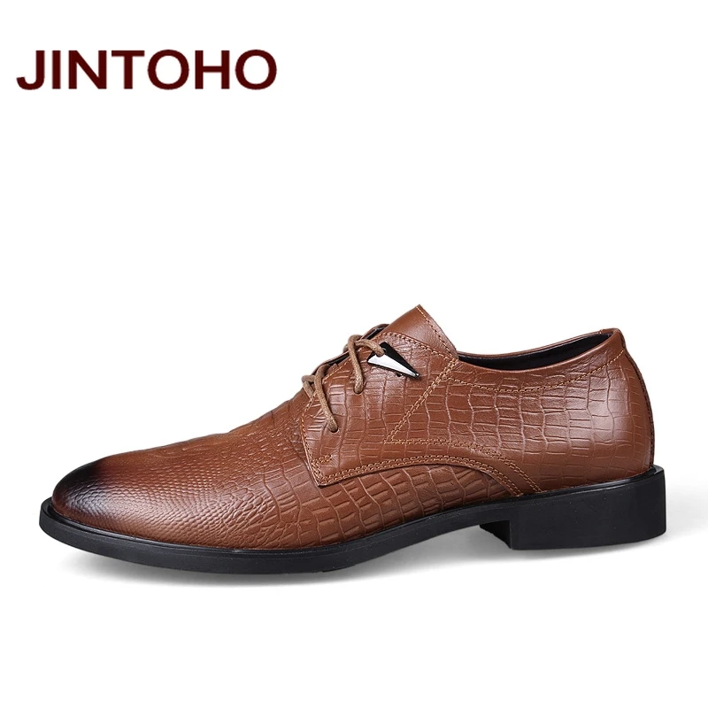 JINTOHO/Новое поступление 2016 года Мужские модельные туфли деловые с острым носком