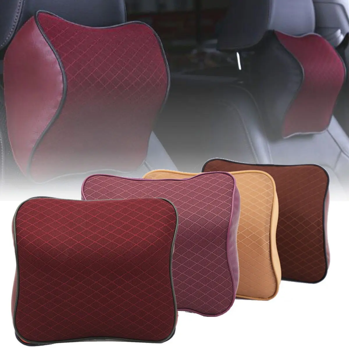 Buy Car Seat headrest Neck Pillow Head Supports Memory Foam Head Pillow Car