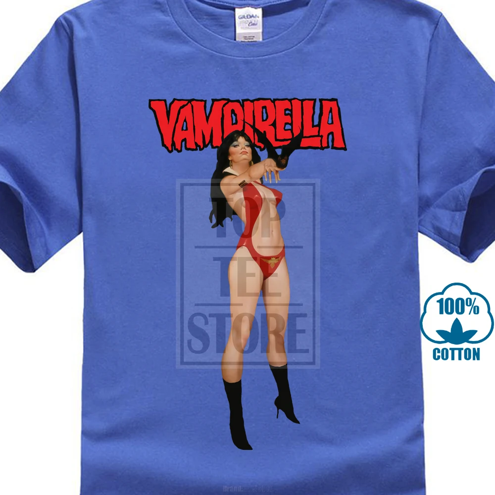 Vampirella V2 постер фильма футболка черный все размеры S 4Xl - Цвет: Синий