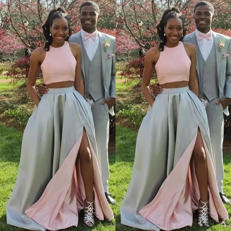 pink and silver prom