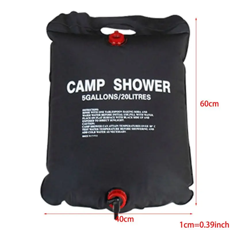 Солнечный подогреваемый душ для кемпинга водонепроницаемая сумка купания