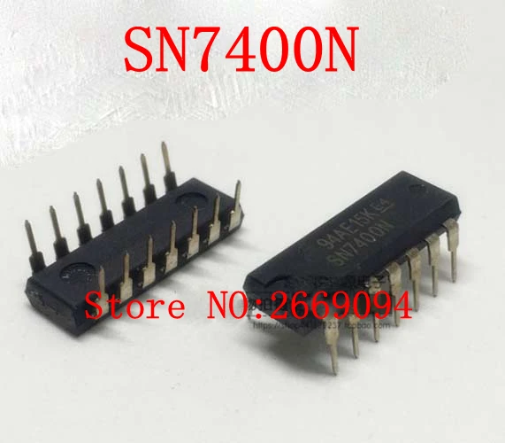 

50PCS / 100PCS New SN7400N 7400N 7400 DIP14 Package Logic Gate Four 2-Input Positive NAND Gate