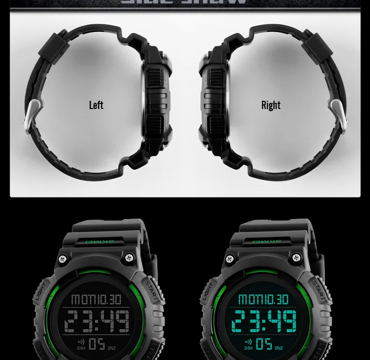 Luxury Sport Digital Watch 50m Waterproof LED Military Watch Men Fashion Electronics Student Wristwatches SKMEI Clock mens diving watches