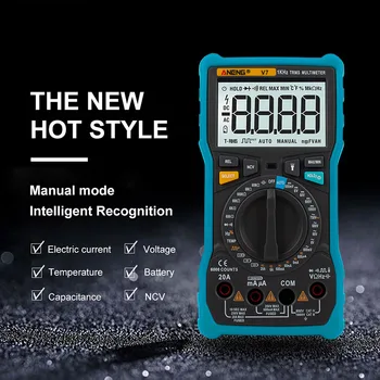

New 1pcs Digital Multimeter LCD Backlit Screen 6000 Counts TRUE RMS Square Wave Output Automatic Range Digital Multimeter