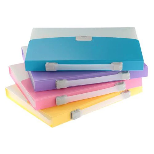 

High qualtiy 13 Layers file folder Briefcase pouch plastic Document Bag for A4 paper Color in random
