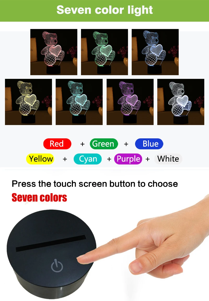 HTB1IOJJRVXXXXbFXFXXq6xXFXXXT.jpg_ Lampka Nocna Led 3D Miś