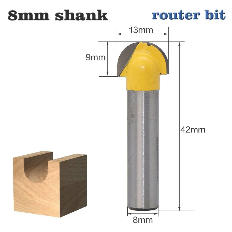 1 шт. 8 мм хвостовик Концевая сферическая фреза Инструменты для работы по дереву вогнутый радиус фреза ядро коробка фреза для дерева