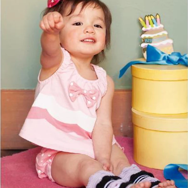 

Fashion 2Pcs/Set Summer Girls Kids Bowknot Shirts Tops+Ruffled Pants Dots Clothing 6M-3Y