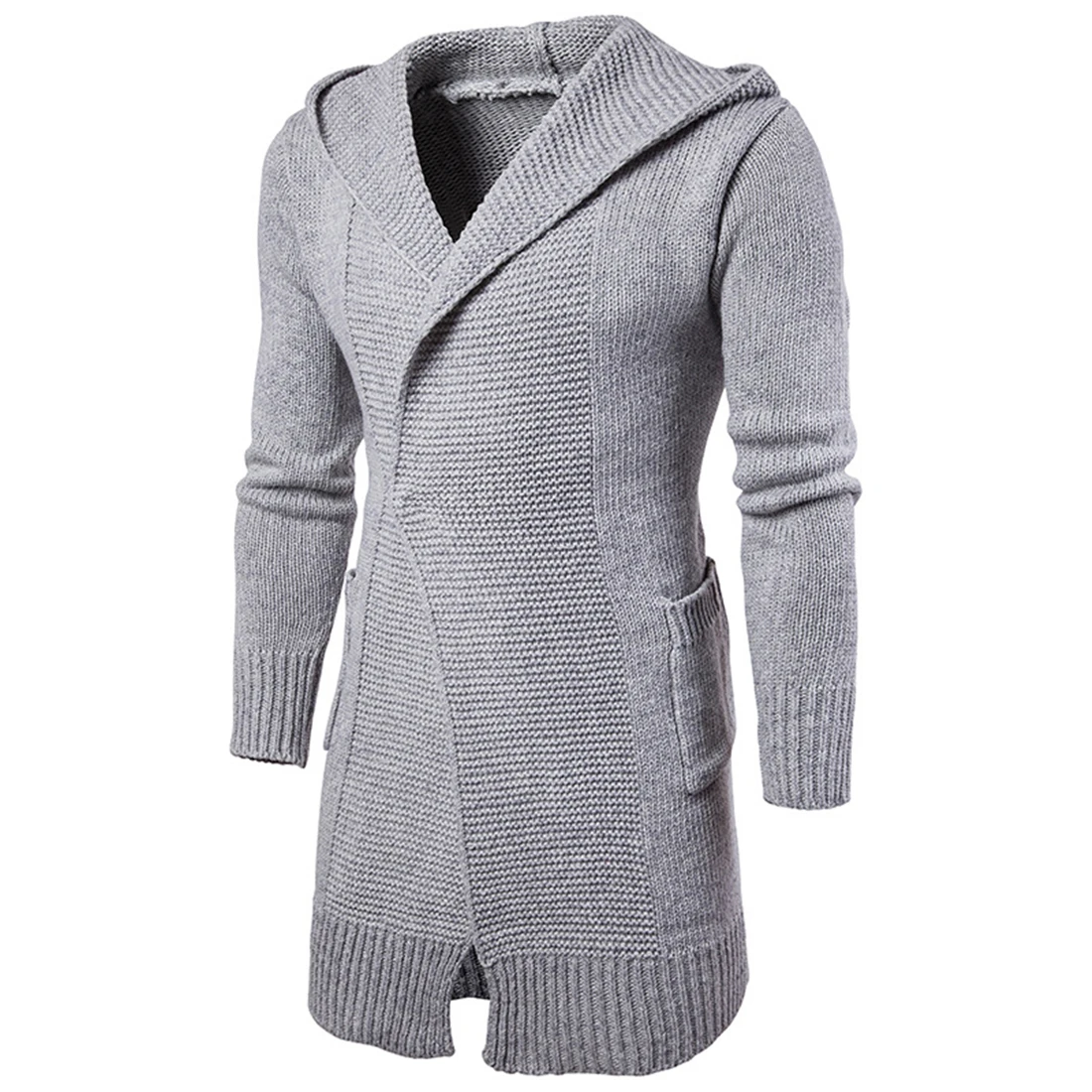 Fashion font b Men s b font Knit Single Button font b Sweater b font Coat