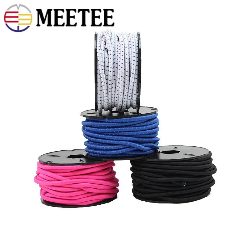 

10Meters 4mm Eco -Friendly Round Elastic Cord Round Stretch String Elastic Bands Rope Outdoor Sports Bag Storage Rope
