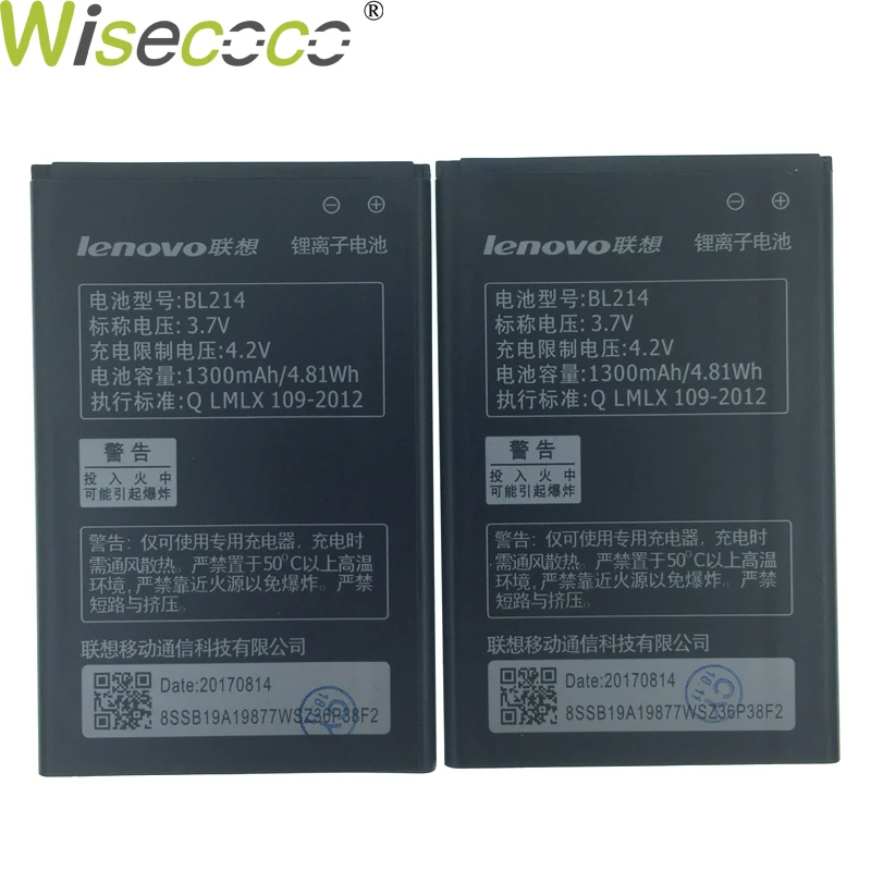 WISECOCO 10 шт. 1300 мА/ч, Батарея BL214 для lenovo A316I A360E A300T A269I A208t A218t A269 A305E+ номер для отслеживания