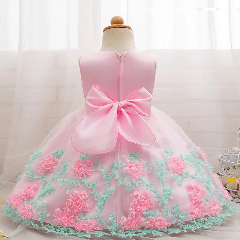 Платье для первого дня рождения с цветочным рисунком платье для маленьких девочек; Рождественский подарок; платье для девочек; платье для крестин; Праздничные платья для маленьких детей; Vestido
