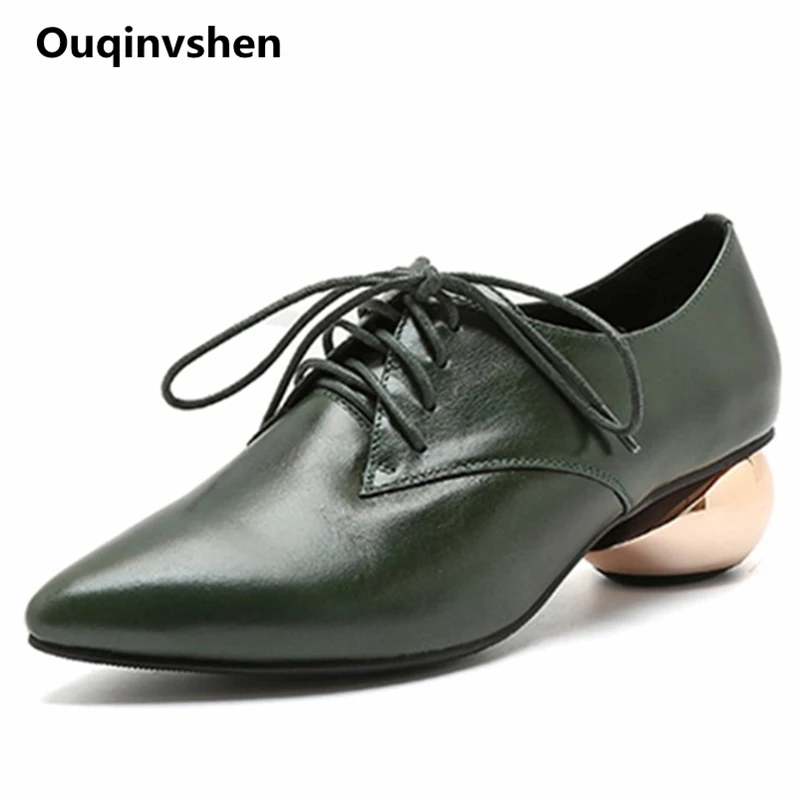 

Ouqinvshen Strange Style Pumps Shoes Women Black Fashion Elegant Pointed Toe High Heels Shoe Laces Woman Shoes 2018 Spring 4.5CM