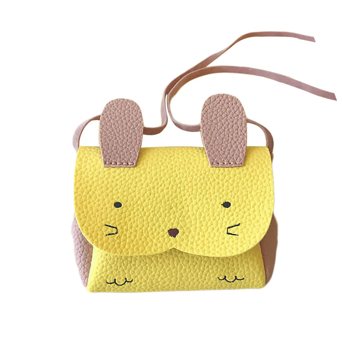 yellow Сумка для монетного кошелька для девочек, Детский кошелек, маленькая сумка для монет, милый бант для мыши, Детская сумка для денег, Детская сумка на плечо, кошелек - Цвет: yellow
