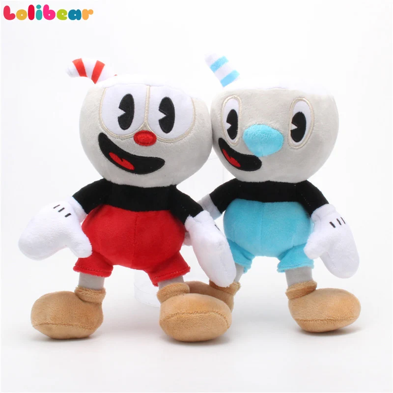 25 см Cuphead плюшевые игрушки Cuphead Mugman Mecup и Brocup видео игра мягкая набитая фигурка аниме декорированная кукла игрушки для детей Подарки