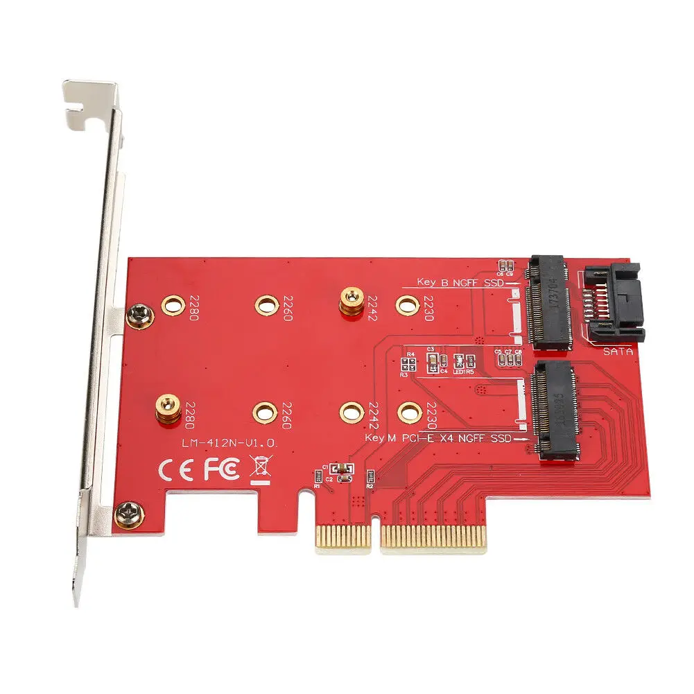 Pci-E X4 к M.2 Ngff M/B Ключ Ssd переходник sata карты для настольных ПК