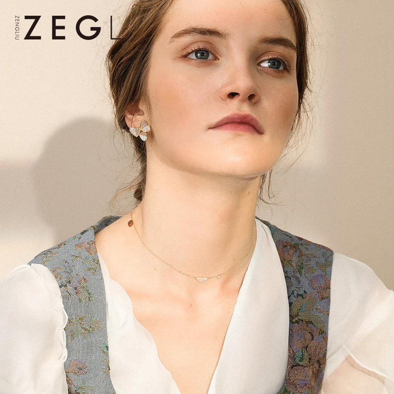 Женское ожерелье с подвеской ZEGL love простая цепочка для ключицы маленькие