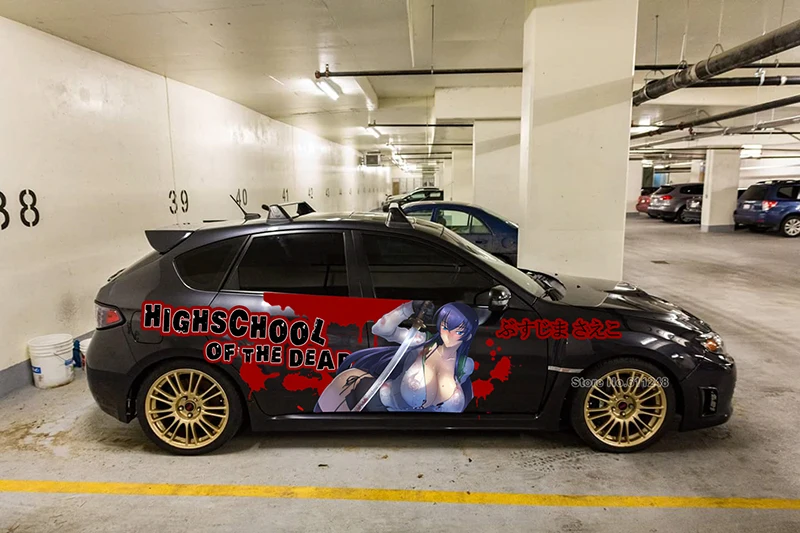 Индивидуальная японская аниме мультяшная наклейка на дверь автомобиля школьник